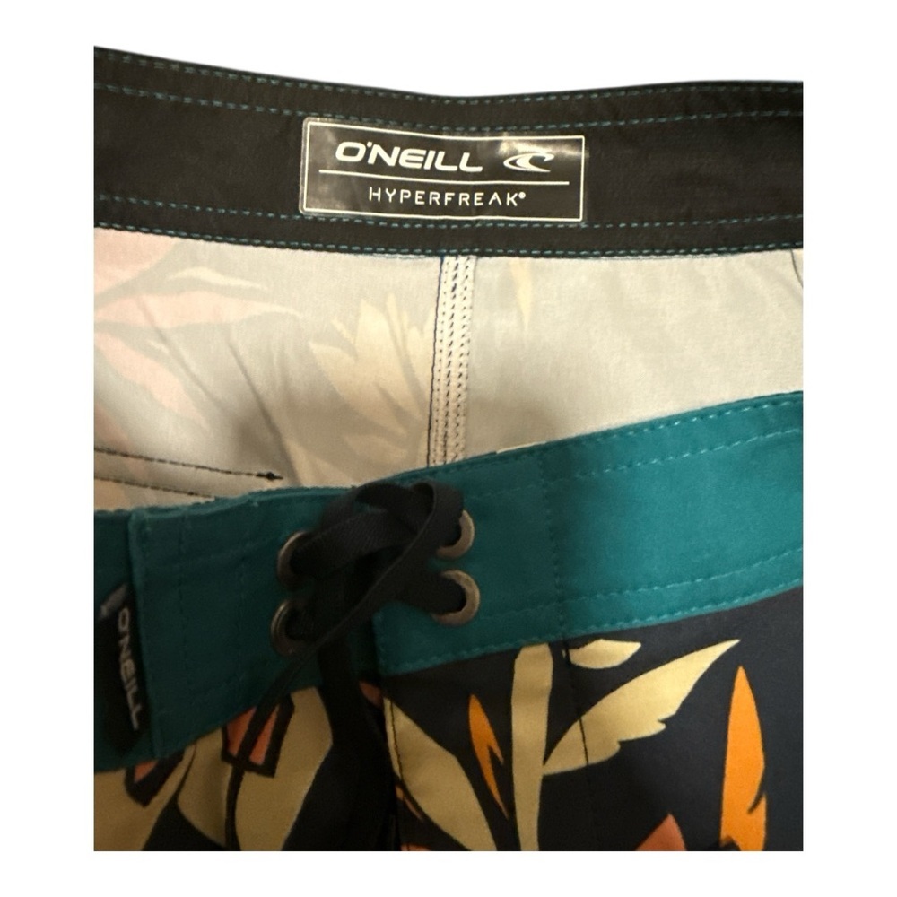 O'Neill Hyperfreak Blue and Orange Board Trunks Shorts Swim Surf Size 26 - Picture 3 of 4